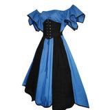 Petal Hem Medieval Carnival Costumes Lace Up Dresses