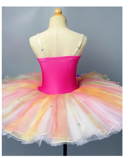 Sunrise Professional Ballet Tutu Girls Pink Tulle Ballerina Performance Dance Clothes Women Girls