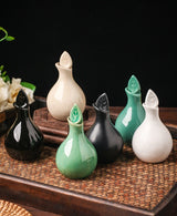 Leaf Cracked Glaze Essential Oil Pots 100ml Ceramic Aromatherapy Scented Home Decor Bottle