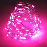 1m-30m Copper Wire LED String Light 8 Colours Fairy Lights Battery Powered