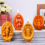 3D Easter Rabbit Relief Egg Silicone Mould Resin Candle Soap Plaster DIY Crafts