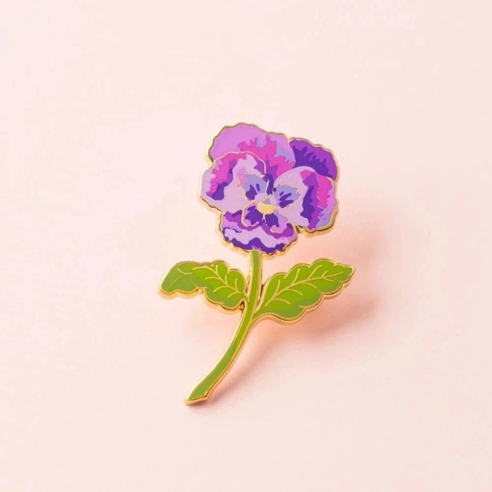 Wildflower Botanical Enamel Pins Badges