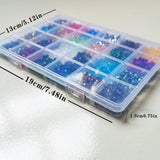 24 Colour Bicone Crystal Glass Beads Set with Storage Case Sparkling Faceted Beads for Jewellery Making DIY Craft