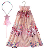 Shiny Rainbow Sequin Cloak Halloween Children's Dress Up Cape