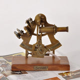 Replica Antique Sextant Brass Ornaments Nautical Desktop Decoration