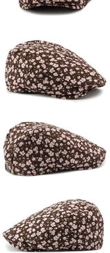 Winter Florals Cabbie Beret Caps