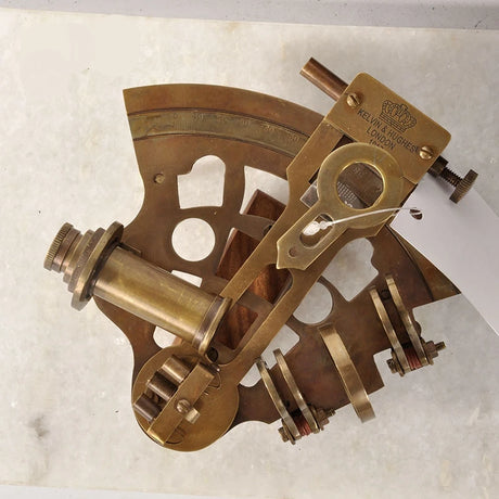 Replica Antique Sextant Brass Ornaments Nautical Desktop Decoration