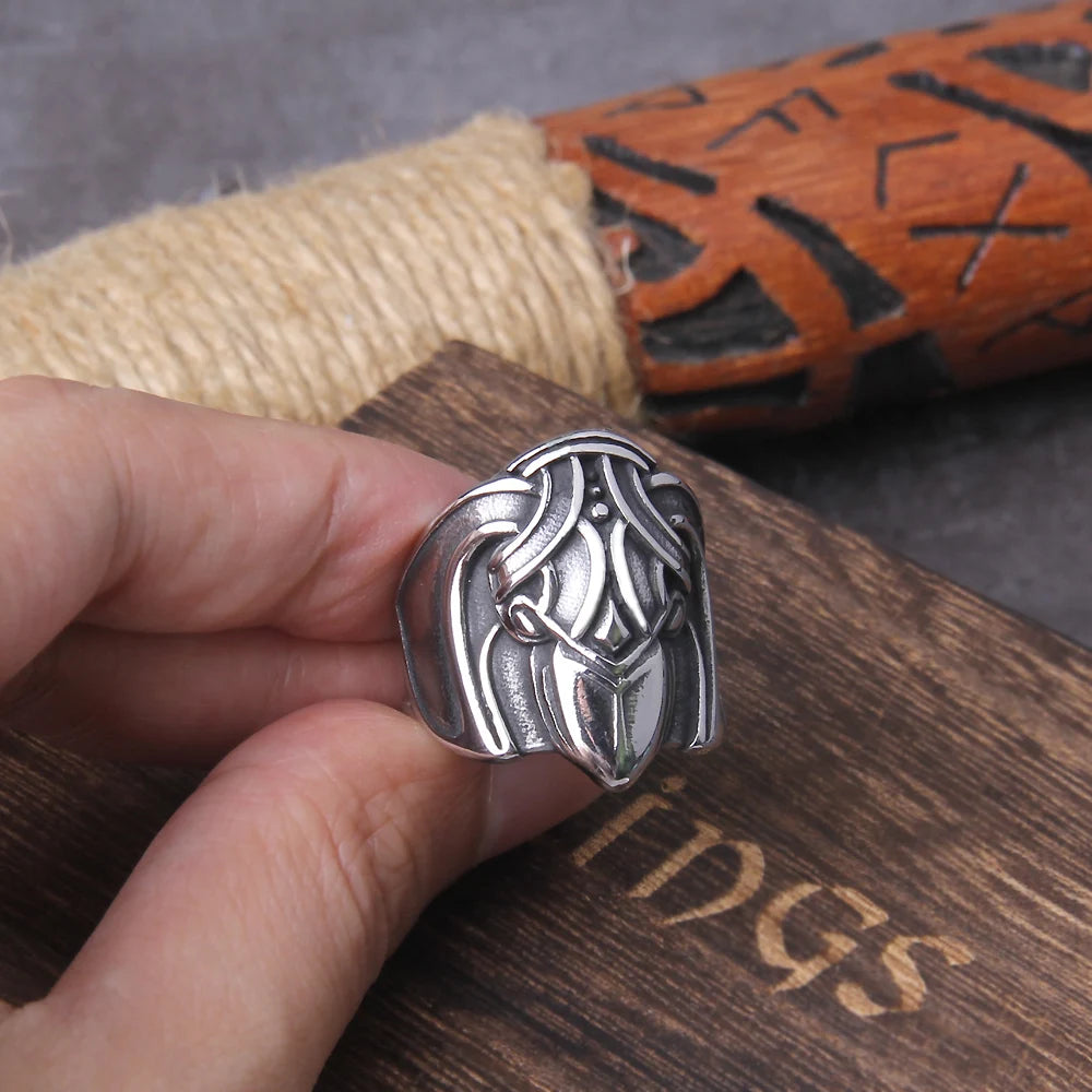 Viking Mens 316L Stainless Steel Raven Ring Norse Viking Scandinavian Crow Nordic Amulet Jewellery Gifts