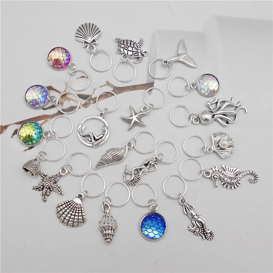 Twenty Mixed Hair Braid Charms Dreadlocks Braid Jewellery