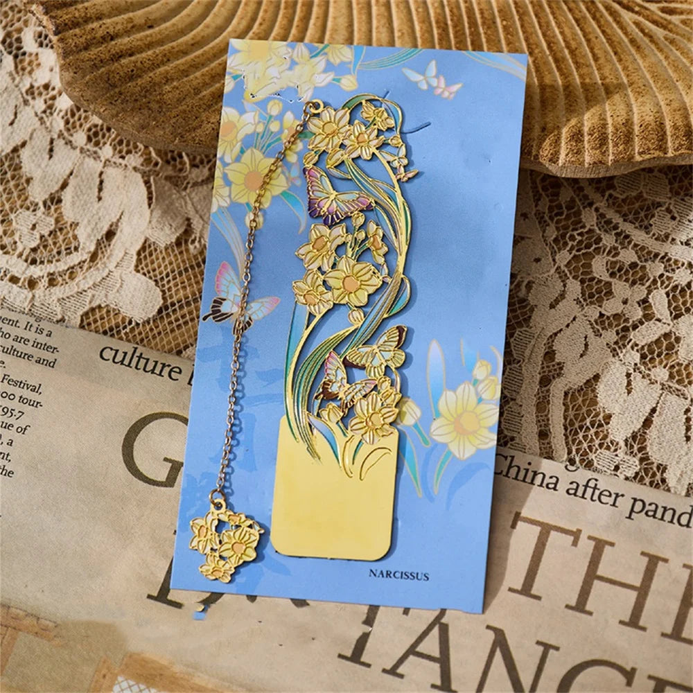 Metal Flower Bookmarks