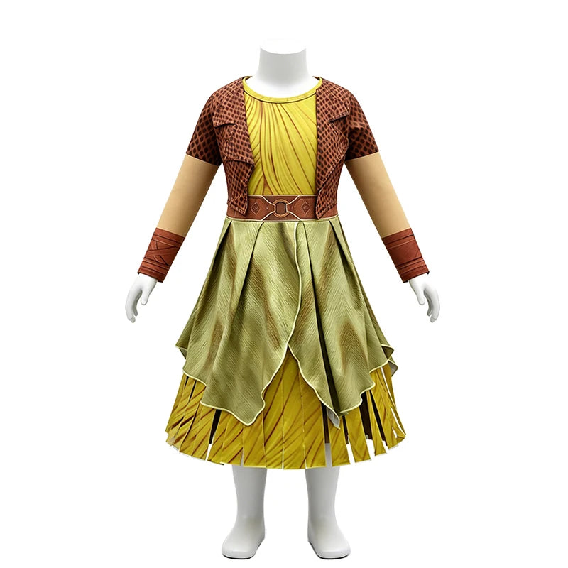 Adventure Princess Raya Warrior Girls Outfits Halloween Cosplay Last Dragon Book Week Children's Costume