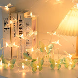 1.5M 10LED Butterfly Lights String Battery Outdoor Fairy Night Lamp Garland Party Decoration