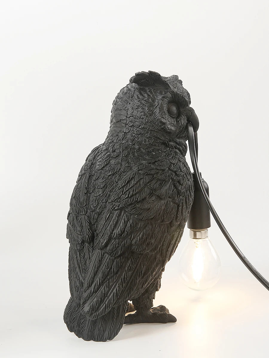 Owl Table Lamp Dark Academia Home Decor