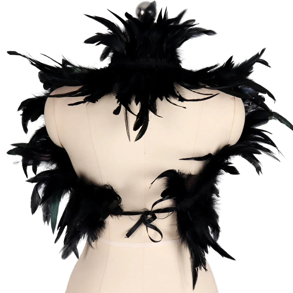 Feather Shoulder Epaulettes Festival Rave Wear
