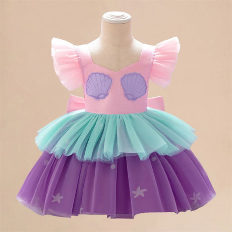 Toddler Princess Alice Belle Jasmine Mermaid Dress Baby Halloween Cosplay Costume