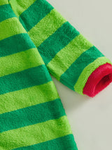 Hungry Caterpillar Baby Boys Girls Fall Winter Romper Long Sleeve Plush Costume Fleece Long Sleeve Hooded Jumpsuit