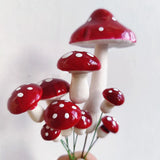 Mushroom Picks 33PCS Miniatures Artificial Foam Resin Fairy Garden Bonsai Pot Plant Decor