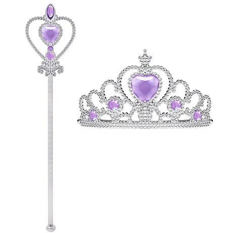Mermaid Accessories Gloves Wand Crown Jewellery Set Wig Necklace Braid Cosplay Halloween Birthday Party