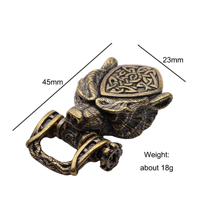 Brass Bear Head for Paracord Wristbands