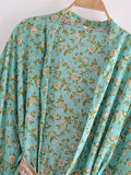 Mint Boho Short Kimono Cover-ups