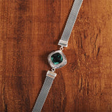 The Gate Keeper's S925 Sterling Silver Bracelet Amethyst Smoky Quartz Flat Woven-chain Jewellery