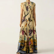 Nimue's Maxi Dress Comfortable Bohemian Art Print