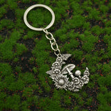Sunflower Mushroom Witch's Garden Keyring