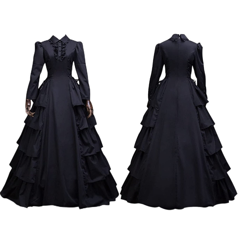 Black Widow Victorian Dress Costume