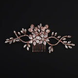 Gold Flower Wedding Hair Comb Bridal Hair Accessories Handmade Headpiece