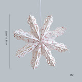 Paper 3D Christmas Tree Lampshade Hanging Snowflake Shape Star Decorative Lampshade Ceiling Pendant 30cm