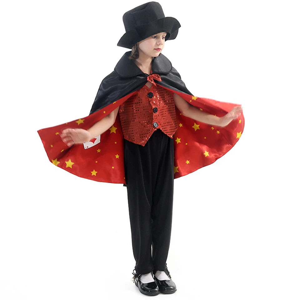 Amazing Magician Children's Book Week Costumes Sets Stage Performance Halloween Cosplay