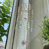 Garden Chandelier Outdoor Sun Catcher Crystal Prism Hanging Rainbow Maker