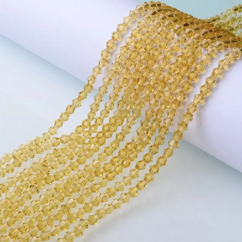 3/4/6mm Rainbow Austria Bicone Crystal Beads AB Colour Faceted Glass Beads for DIY Jewellery Making