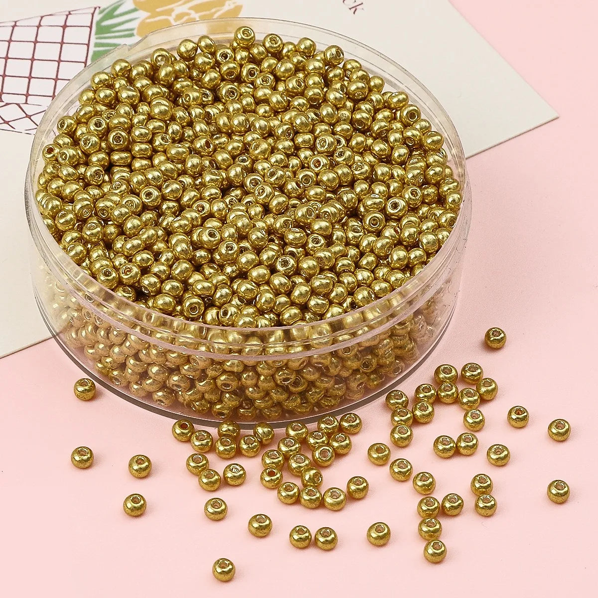 2 3 4mm Metallic Plated Glass Seed Beads Round Japanese Miyuki Seedbeads Loose Spacer Beads for Jewerly Making DIY Needlework