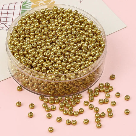 2 3 4mm Metallic Plated Glass Seed Beads Round Japanese Miyuki Seedbeads Loose Spacer Beads for Jewerly Making DIY Needlework