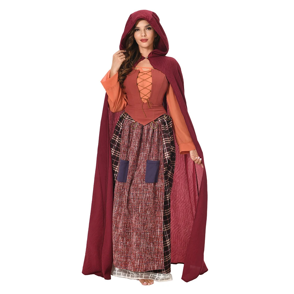 Hocus Pocus Movie Sanderson Sisters Witch Costumes Cosplay Outfits Halloween