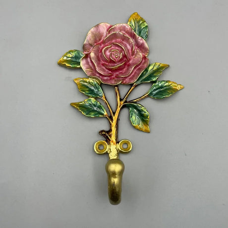 Enamel Flower Decorative Wall Hooks
