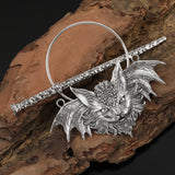 Gothic Bat Hairpin Halloween Hair Accessory