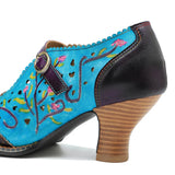 Moggy's Genuine Leather Pumps Hand-painted Shoes