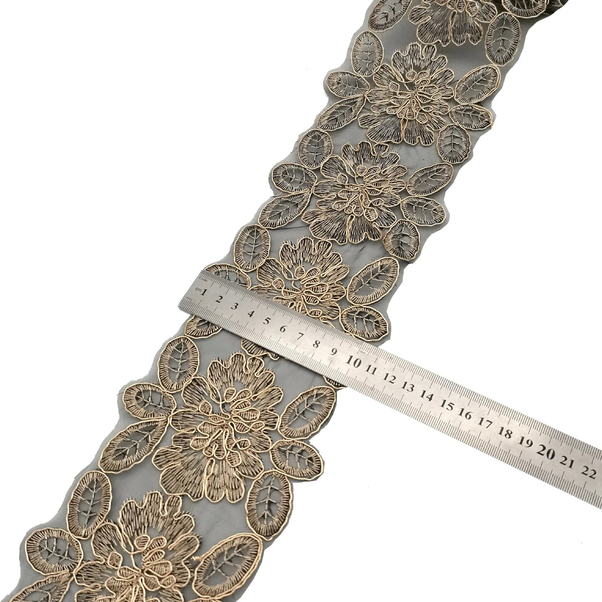 1 Yards Embroidered Rose Lace Trim Jacquard Ribbon DIY Craft Making Sewing Supplies