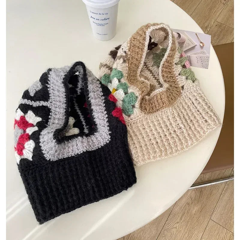 Handmade Crochet Balaclava Hoodie Hats