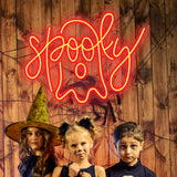 Cute Ghost Neon Sign Wall Decor Halloween Party LED Lights