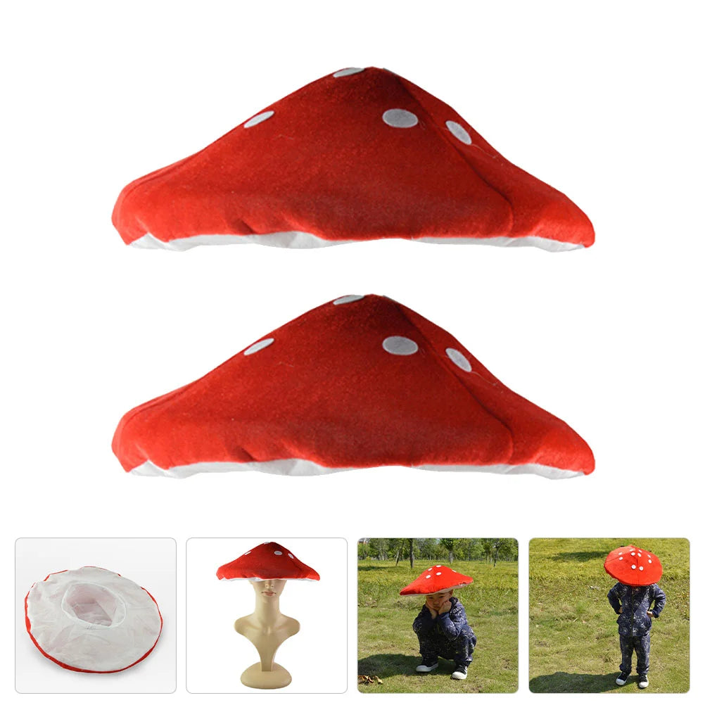 One Mushroom Cap Plush Novelty Hat Costume Dress Up