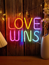 LED Neon Sign LOVE WINS USB Night Light Wall Art Decor Lamp
