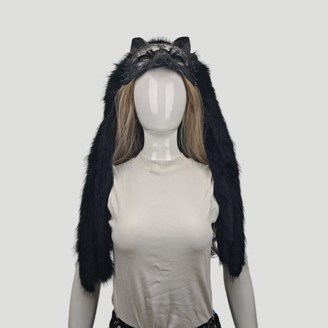 Unisex Viking Faux Fur Headdresses and Wolf Head Masks