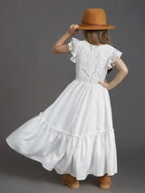 Flower Girls Lace Maxi Photo Shoot Dress