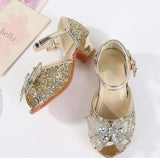 Party Shoes for Girls Glittery Butterfly Mary Jane Sandals Purple Gold Pink Blue