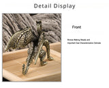 Copper Flying Dragon Tea Pets Metal Figurine
