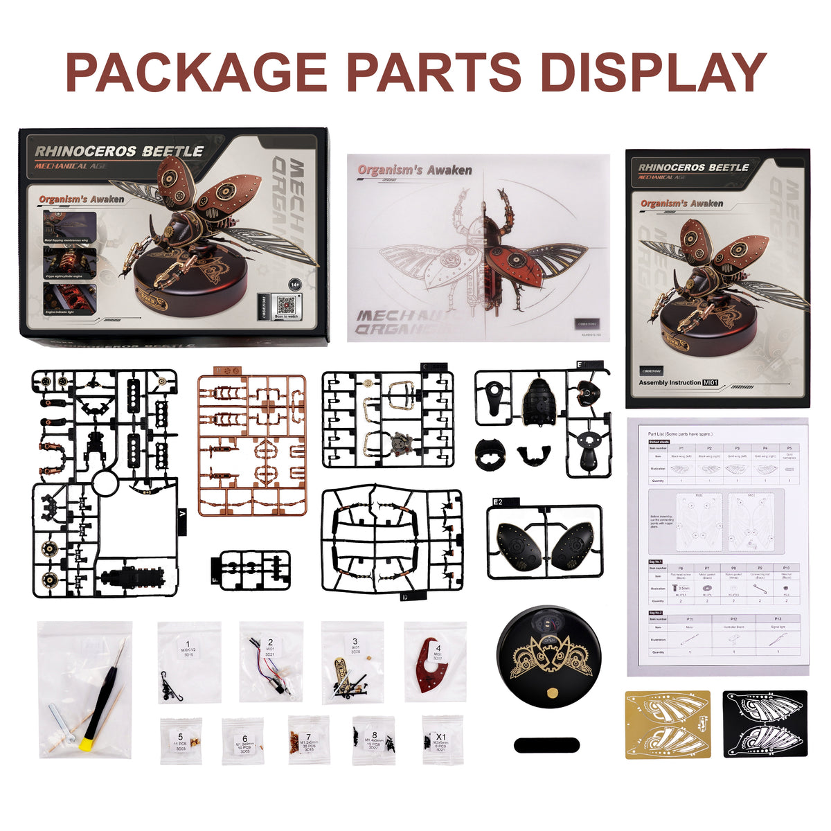 Biopunk Rhino Beetle DIY 3D Wooden Model Kit