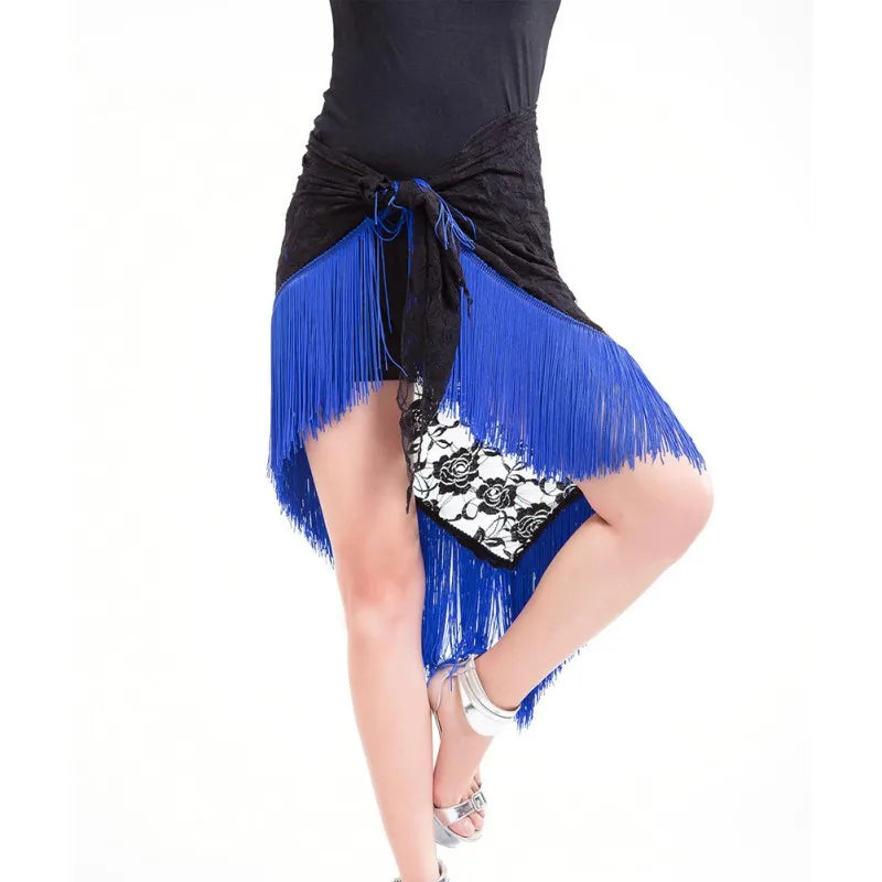 Flamenco Lace Shawl Tassel Hip Triangle Scarf Latin Dance Hip Belly Dance Wear